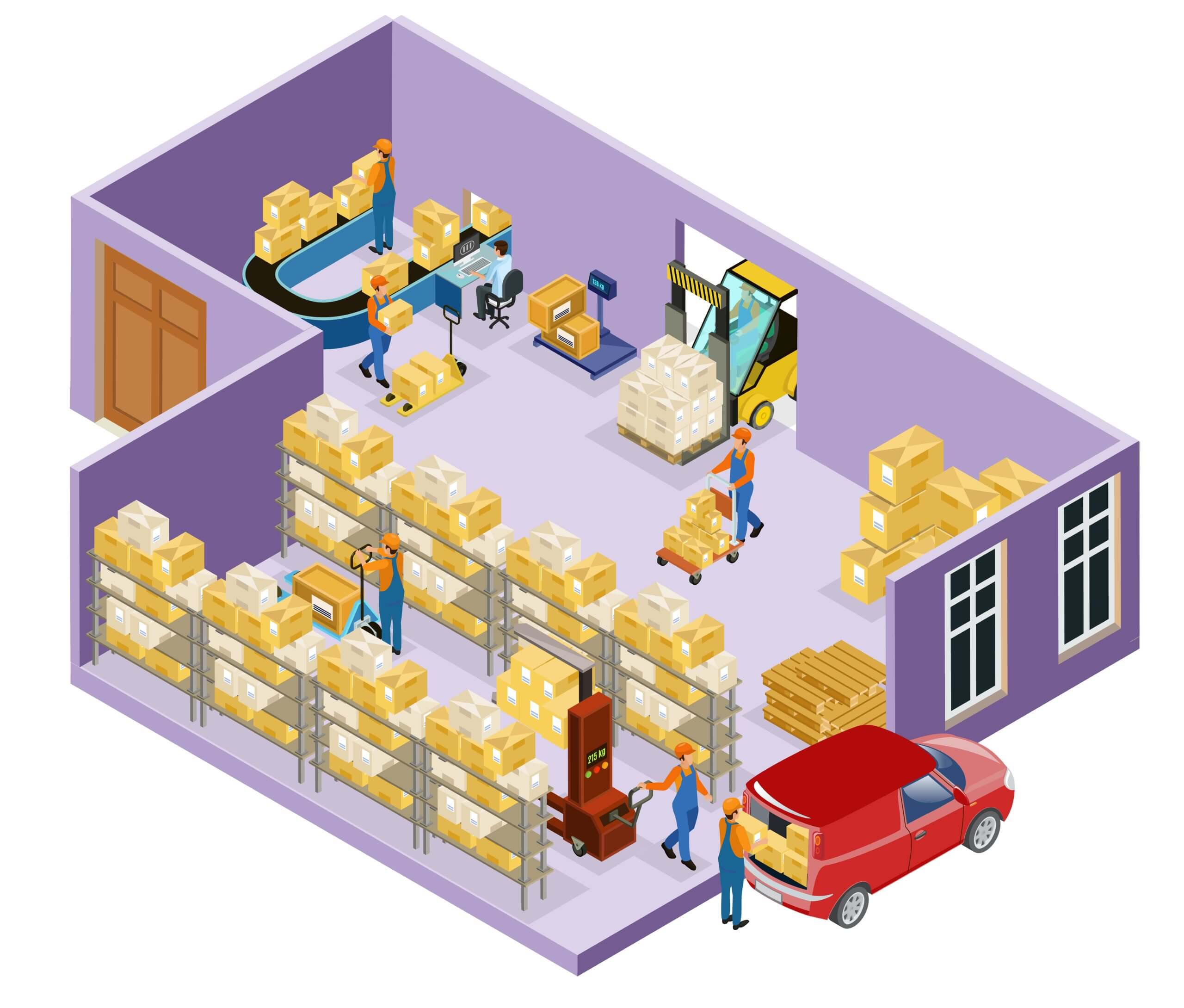 Image showing goods stored in a warehouse, representing Warehouse and Storage Insurance.
